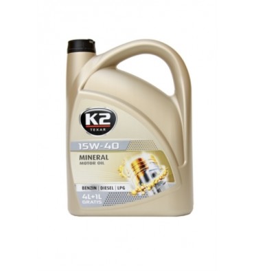 K2 TEXAR 15W-40 BENZIN, DIESEL, LPG 5 L